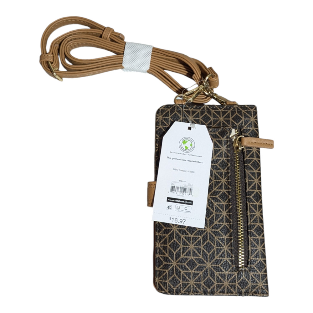 Time and Tru Women's - Brand New - Phone Case Cellie Wallet w/Strap - Brown/Tan